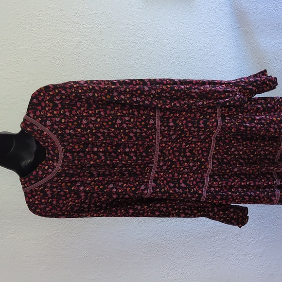 🍋✨ Free People take a little time floral midi dress size 10 - Picture 7 of 7